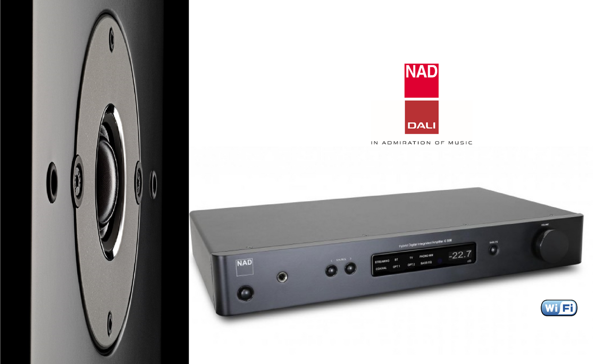 NEW! Tangent Ampster II BT + DALI Spektor 2 Speakers – Stereo