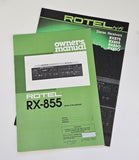 Rotel RX855 Receiver and RB850 Power Amp - Mint Cond